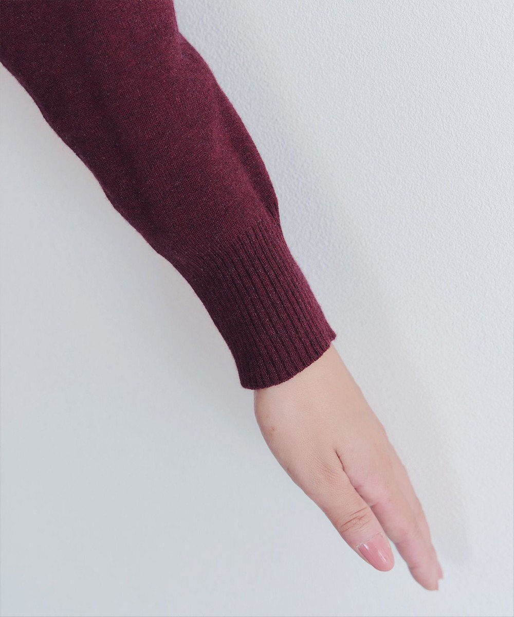 Tiaclasse L 【洗える】キーネックラメニットチュニック 