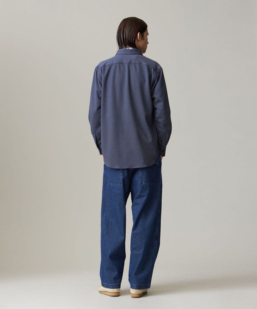 J.PRESS MEN ウールコットン ダブルカバーツイルシャツ 