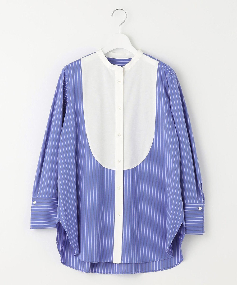 自由区 【洗える】ストレッチシャーティング ブザムシャツ 