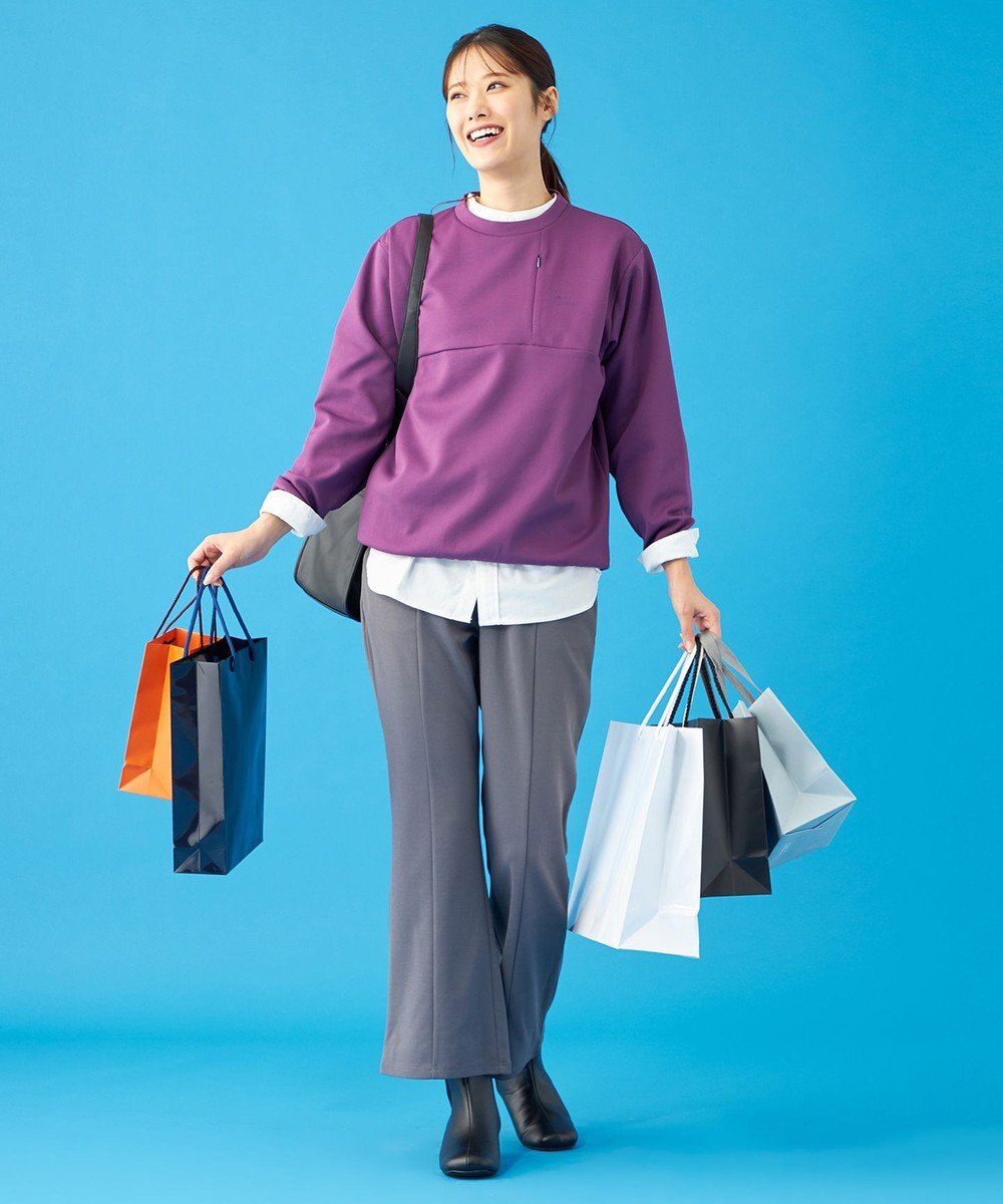 SHARE PARK LADIES 【UVカット・吸水速乾・ストレッチ・軽量・アンチピリング 】ダンボールクルーネックスウェット（S・Mサイズ） 