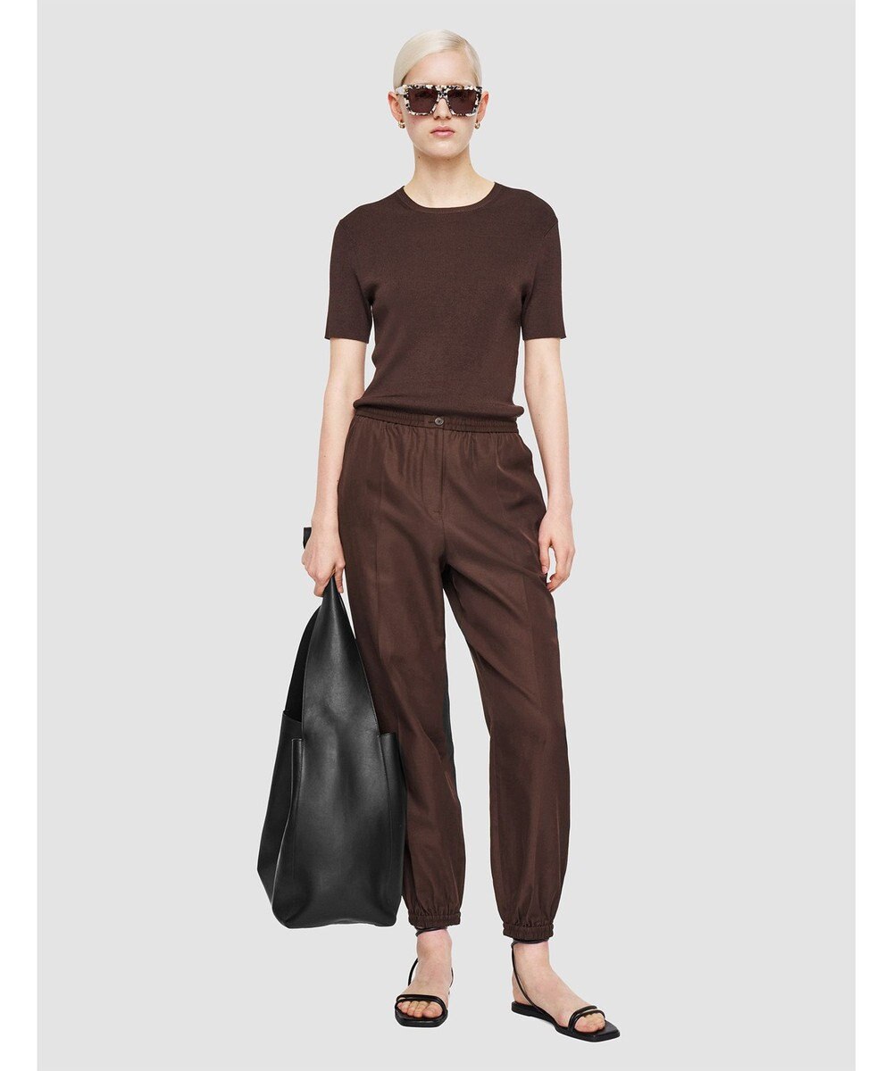 JOSEPH ソフトコットンシルク　クロップドトラウザーズ 