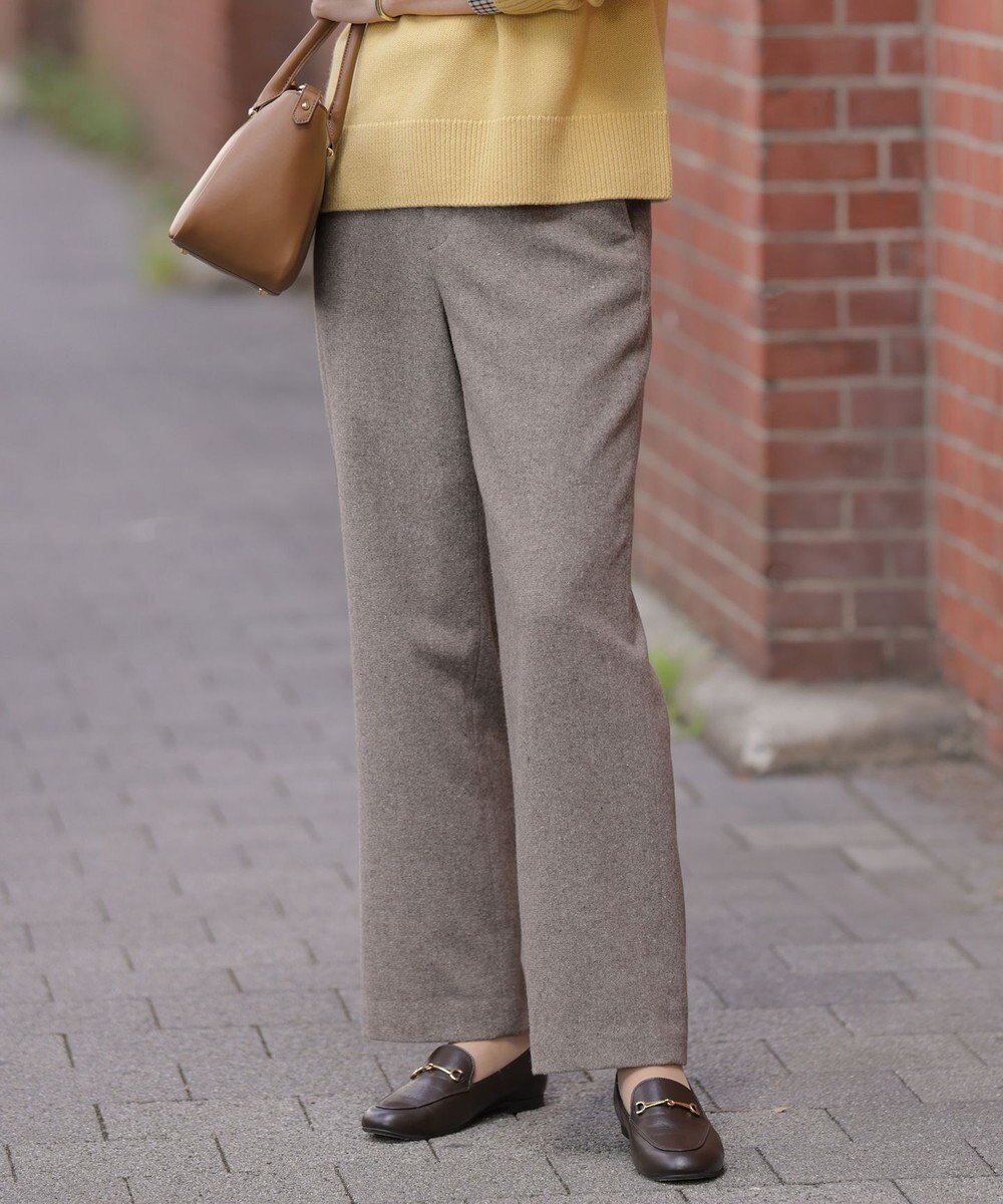 J.PRESS LADIES シルクネップツイード スレート パンツ 