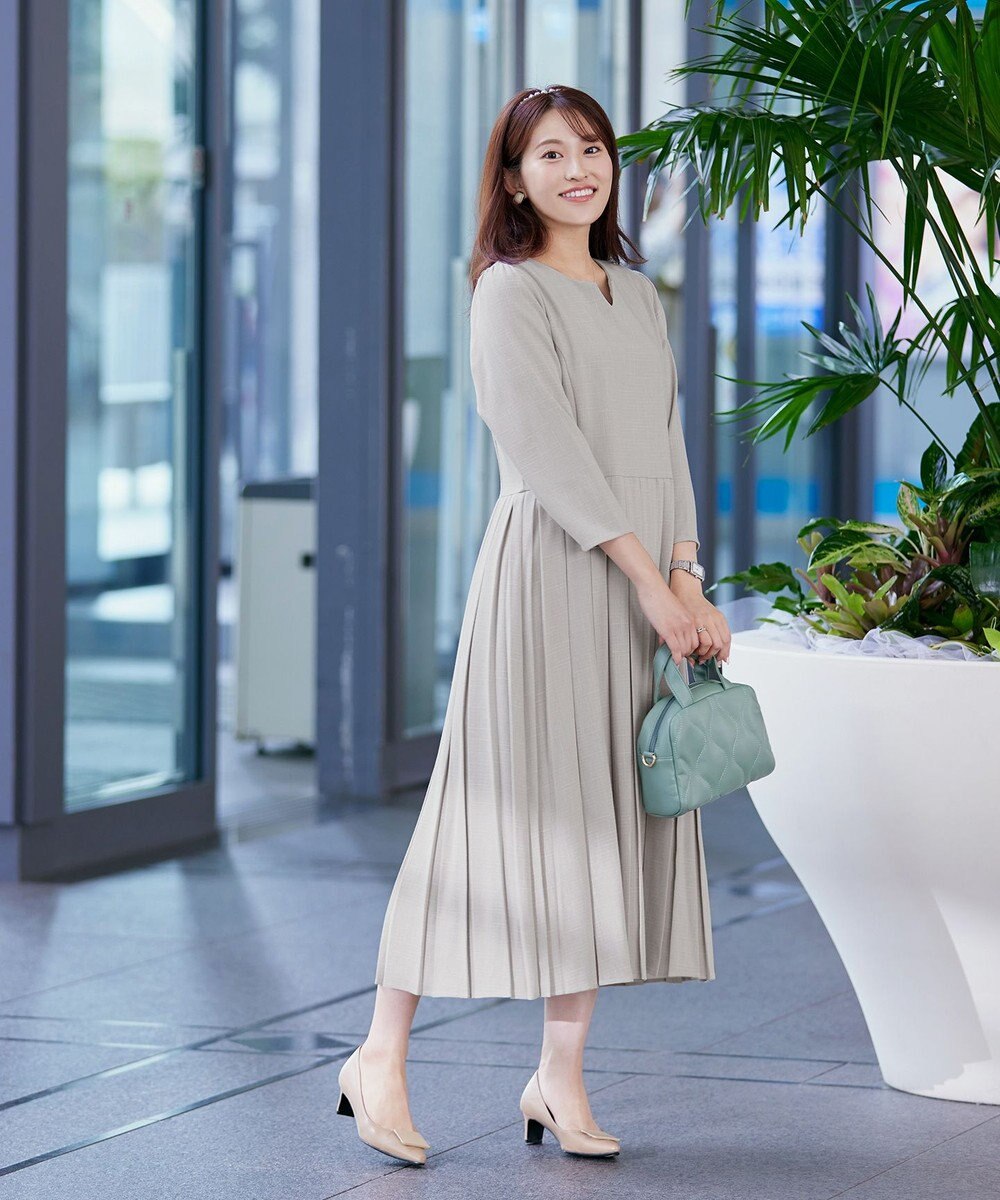 Tiaclasse 【洗える】プリーツワンピース 