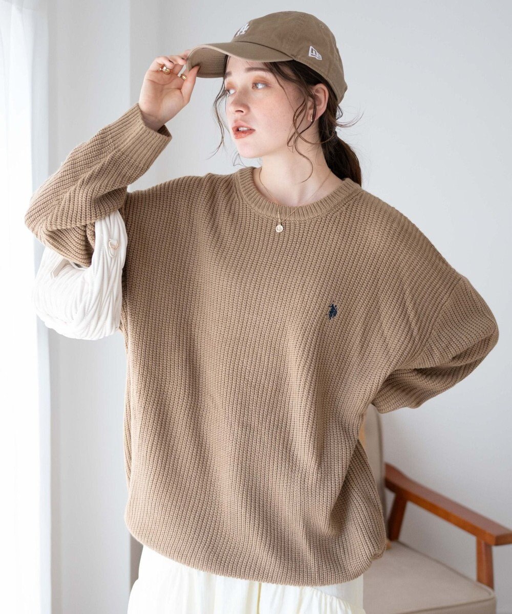 WEGO U.S. POLO ASSN.|別注畔編みニットプルオーバー 