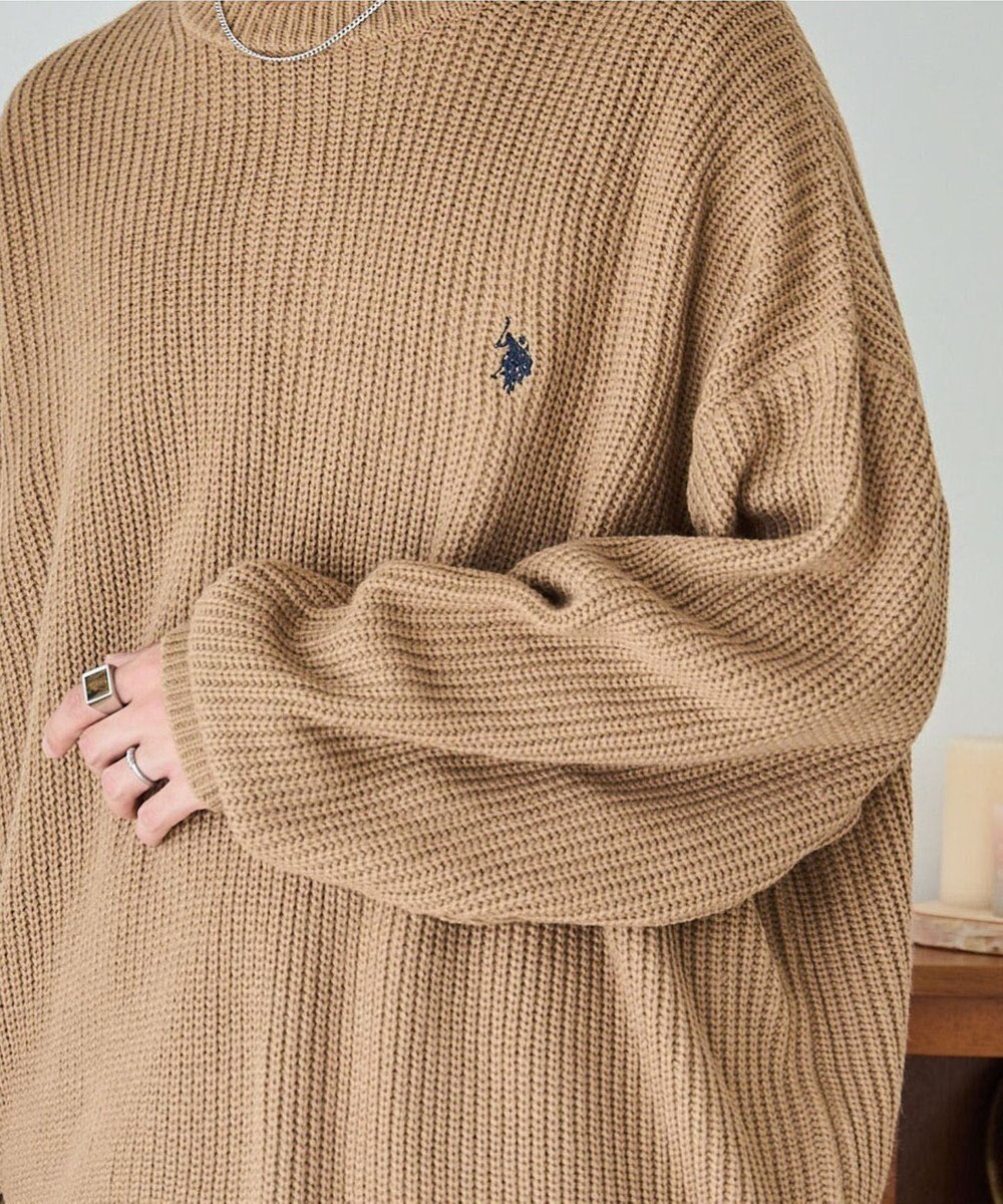 WEGO U.S. POLO ASSN.|別注畔編みニットプルオーバー 