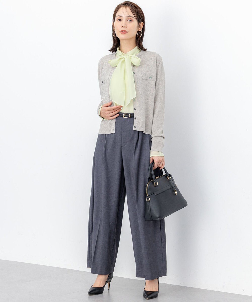 組曲 L 【WEB限定】シャイニーオーガンボウタイ付き ブラウス 