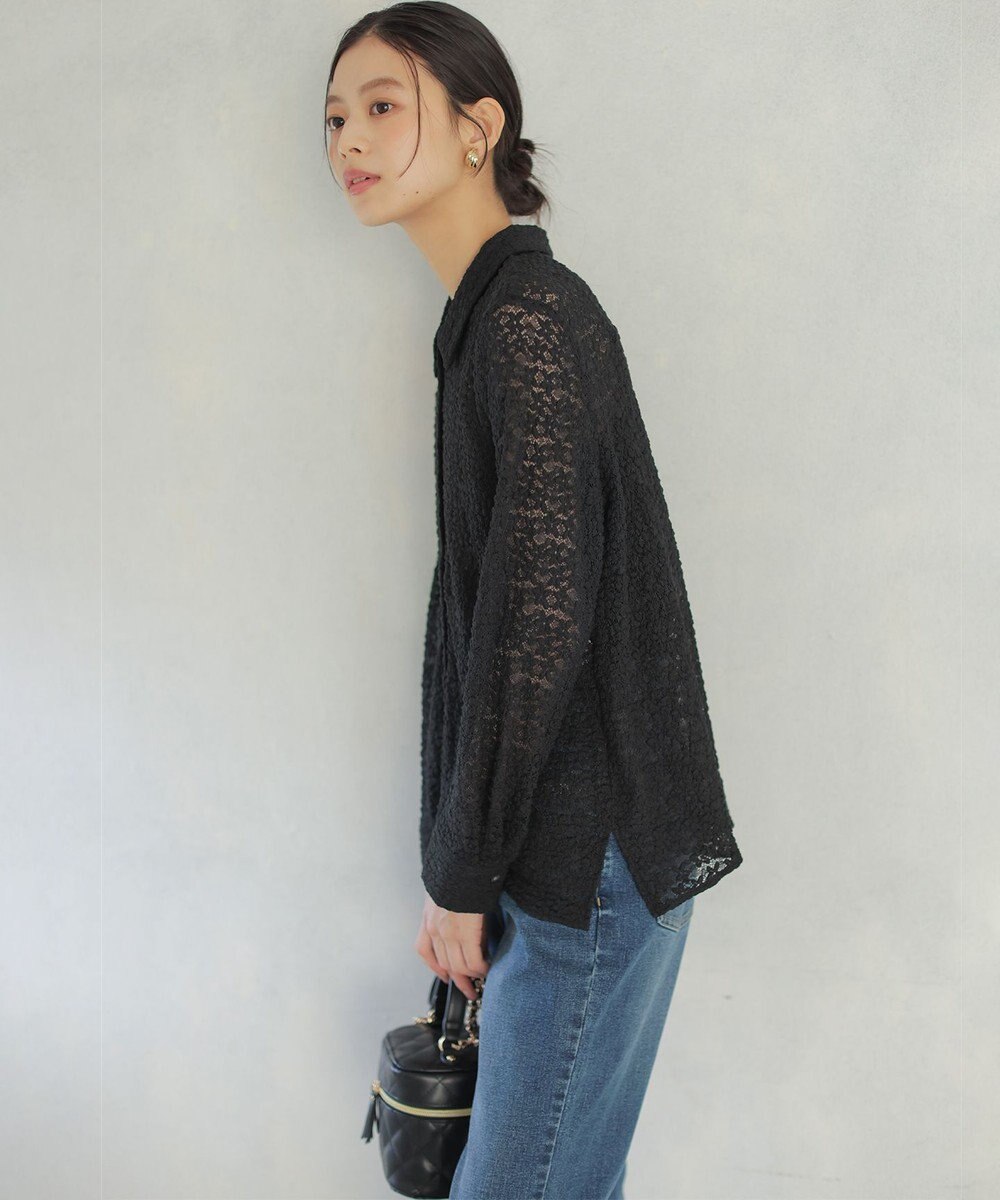 組曲 【WEB限定】フラワーチュールブラウスライク カットソー 