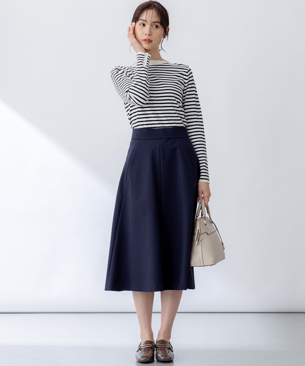 組曲 シルク混ニットロングＴシャツ 