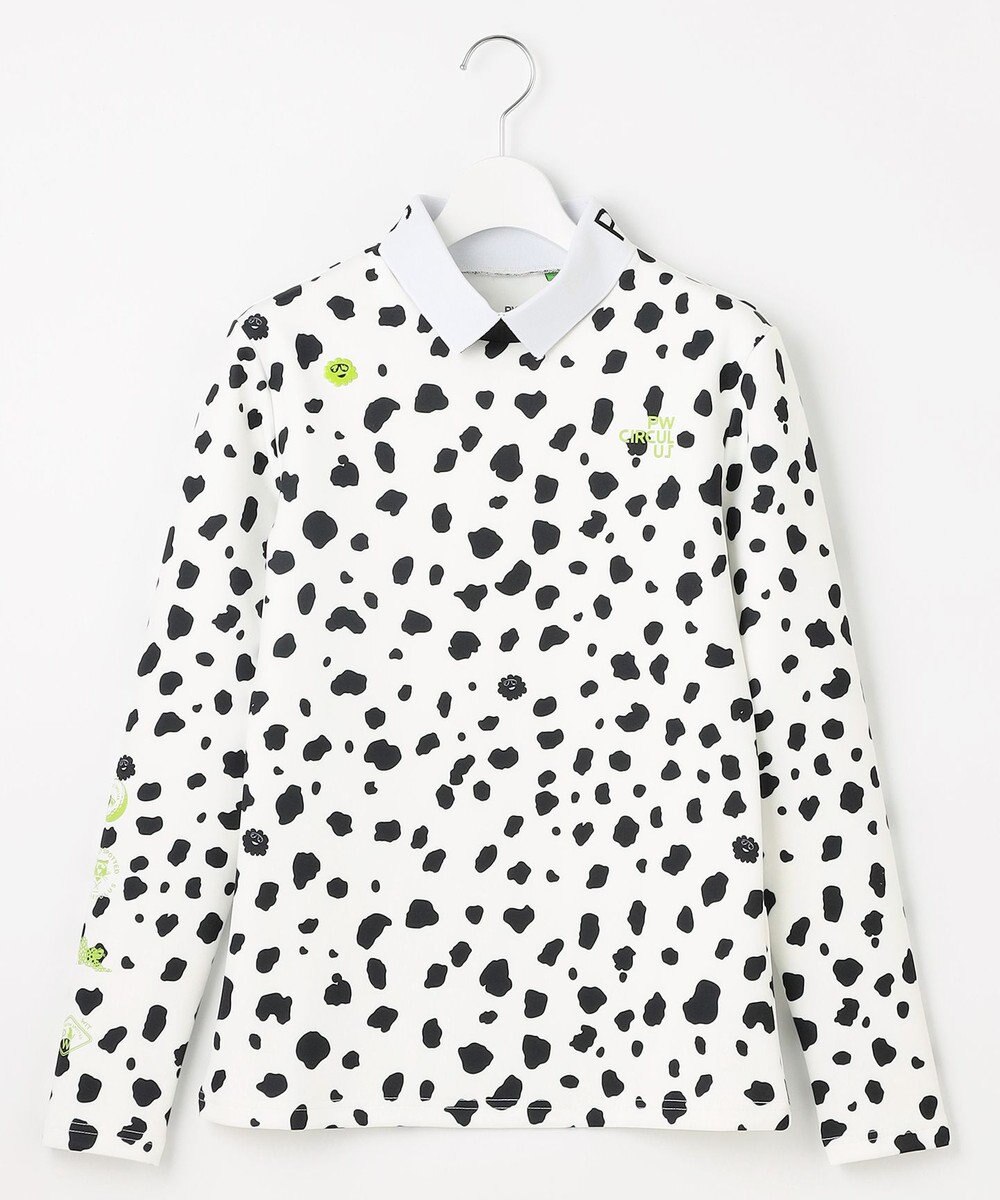 PW CIRCULUS 【WOMEN】スノーレオパード裏フリースモックネックT 