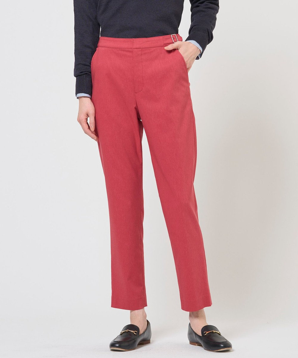 J.PRESS LADIES 【WEB限定カラーあり】セルロースリネンストレッチ テーパード パンツ 