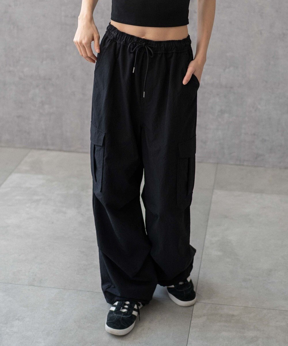 WEGO 【ウエストゴム】イージーパラシュートカーゴパンツ 
