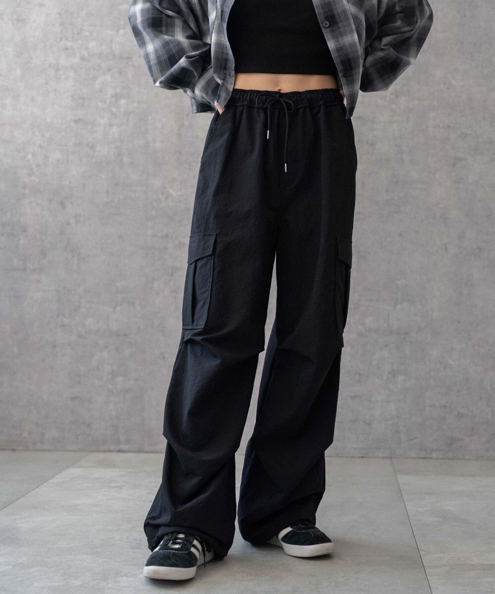 WEGO 【ウエストゴム】イージーパラシュートカーゴパンツ 