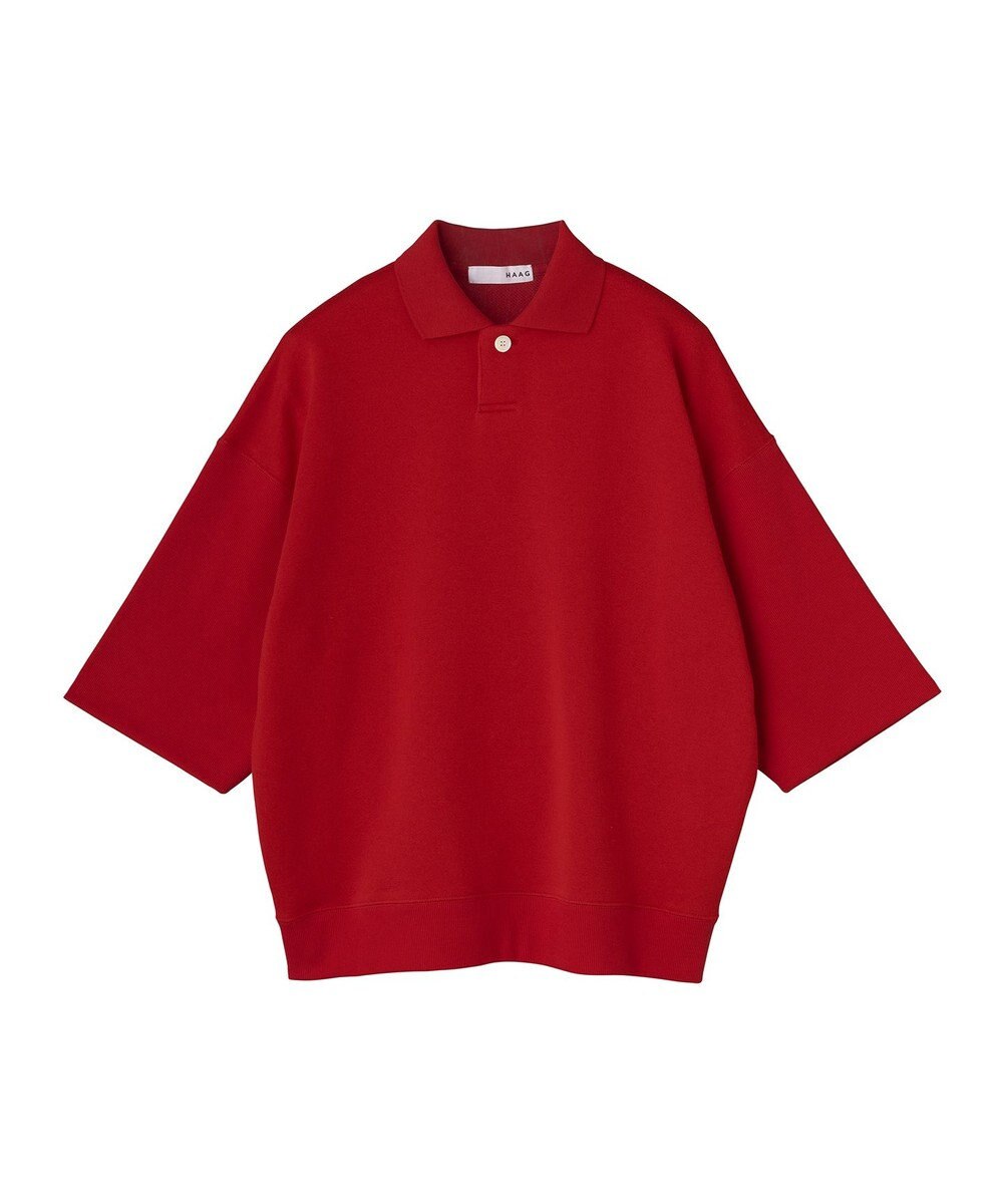 HAAG スマイルコットン HALF SLEEVE SWEAT POLO SHIRTS ポロシャツ 