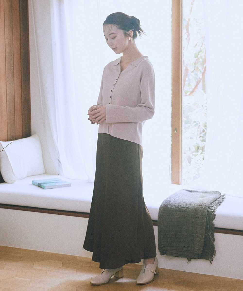 earth music&ecology ストレッチサテンスカート 