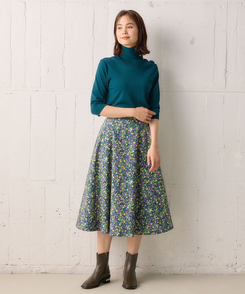 組曲 MINA六分袖タートルネック ニット 