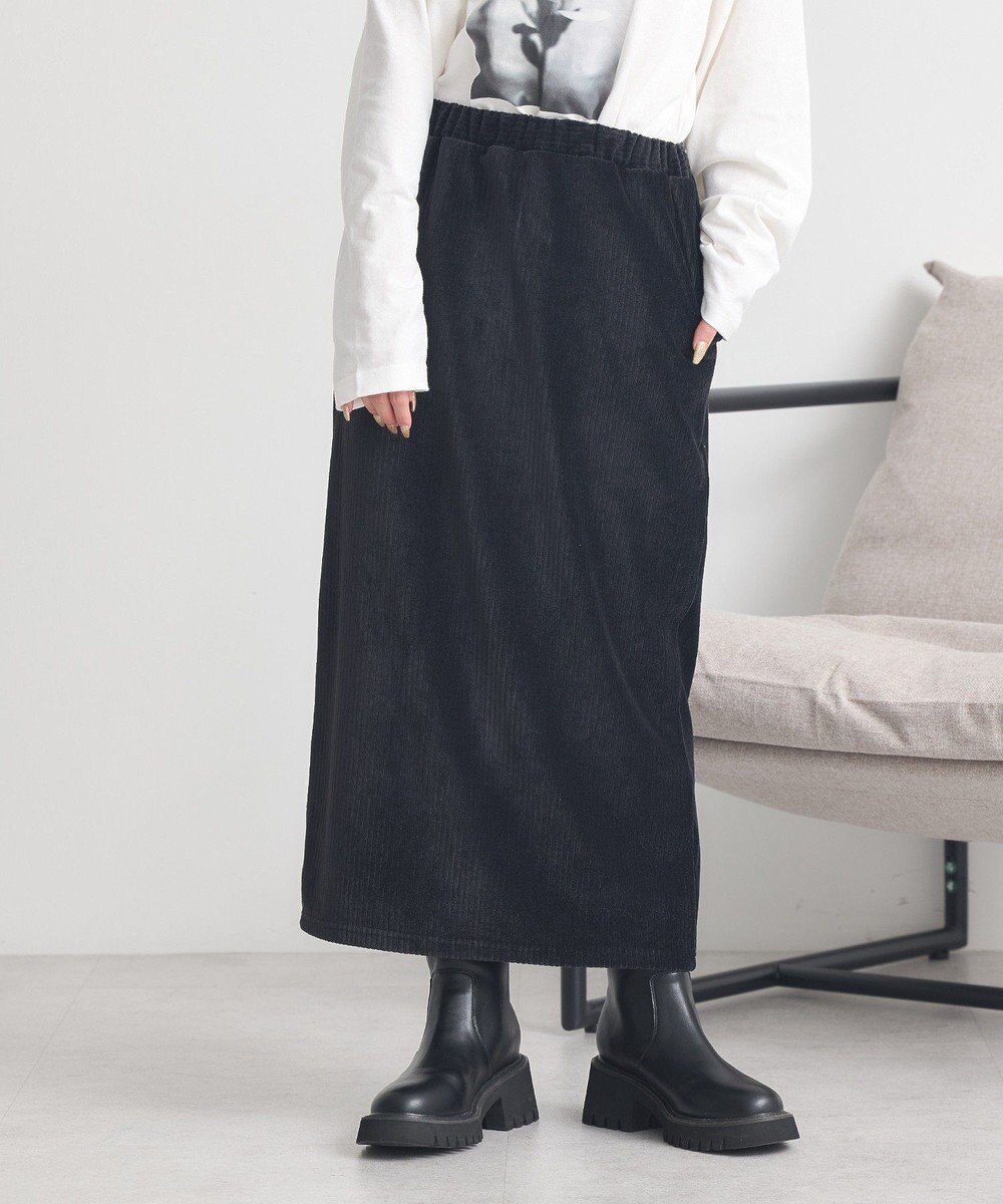 earth music&ecology コーデュロイナロースカート 