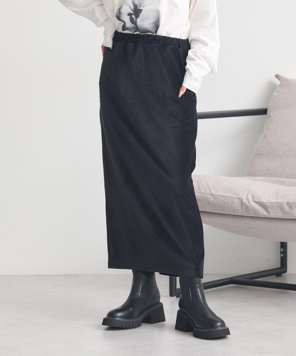 earth music&ecology コーデュロイナロースカート 