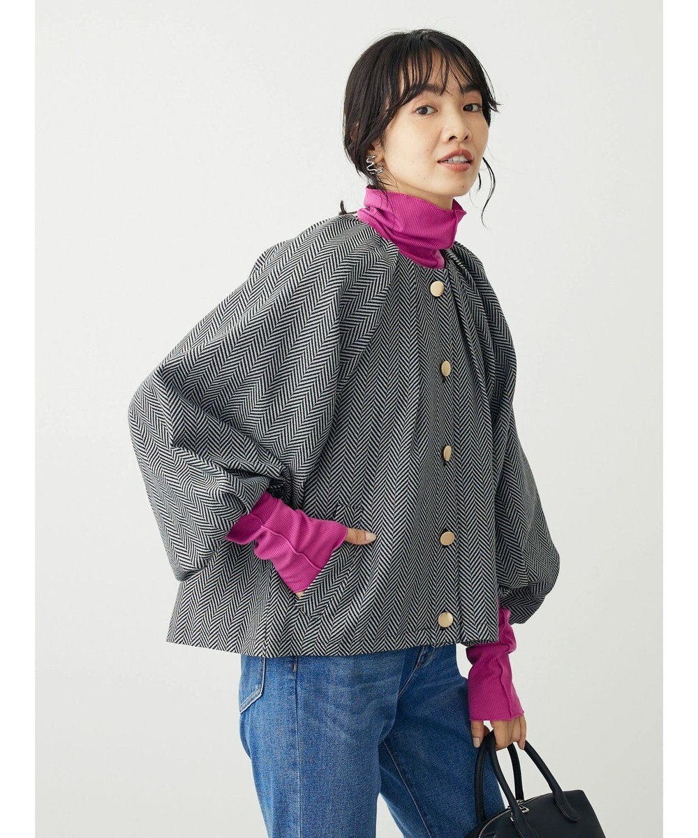 Green Parks ・ｆｕｒｒｙ　ｒａｔｅ　ヘリンボーンタックジャケット 