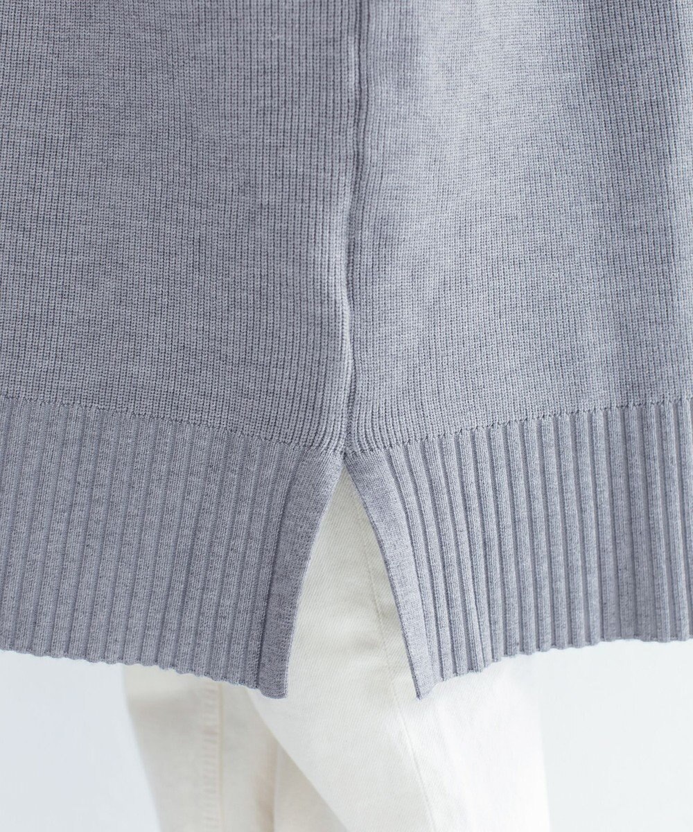 Tiaclasse 【洗える】華のあるニットタートルワンピース 