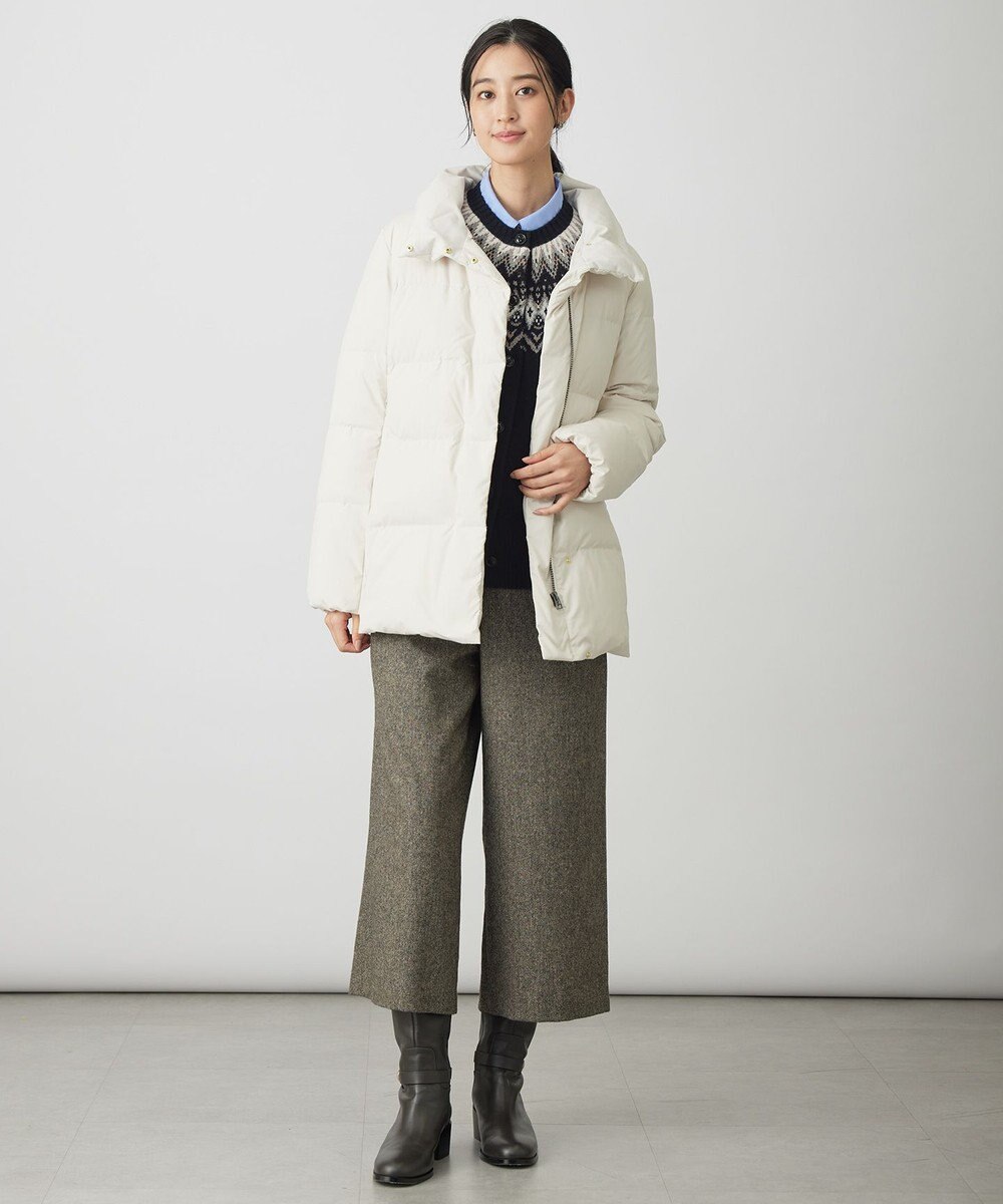 J.PRESS LADIES S 【洗える・2way】タフタダウン ミドル丈 コート 