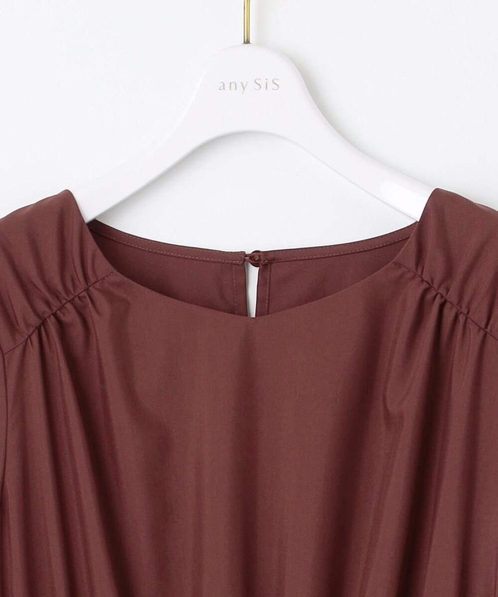 ANY SIS 【洗える】シャーリングディテール ワンピース 