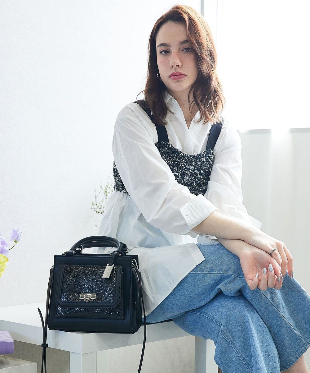 style code 【MERCURYDUO/マーキュリーデュオ】メタリッククラック調型押し フラップハンドバッグ 