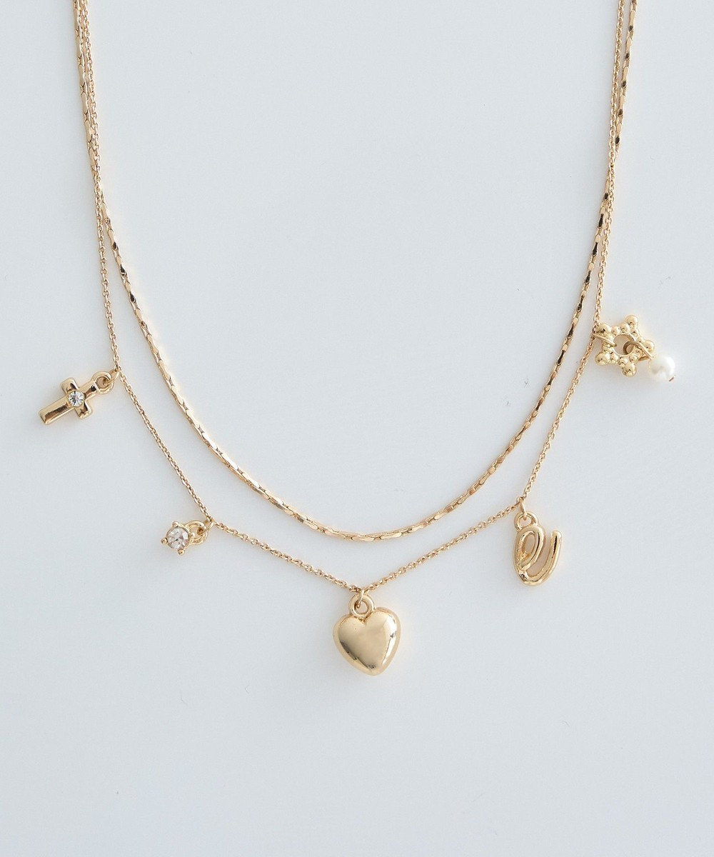 earth music&ecology レター２連ネックレス 