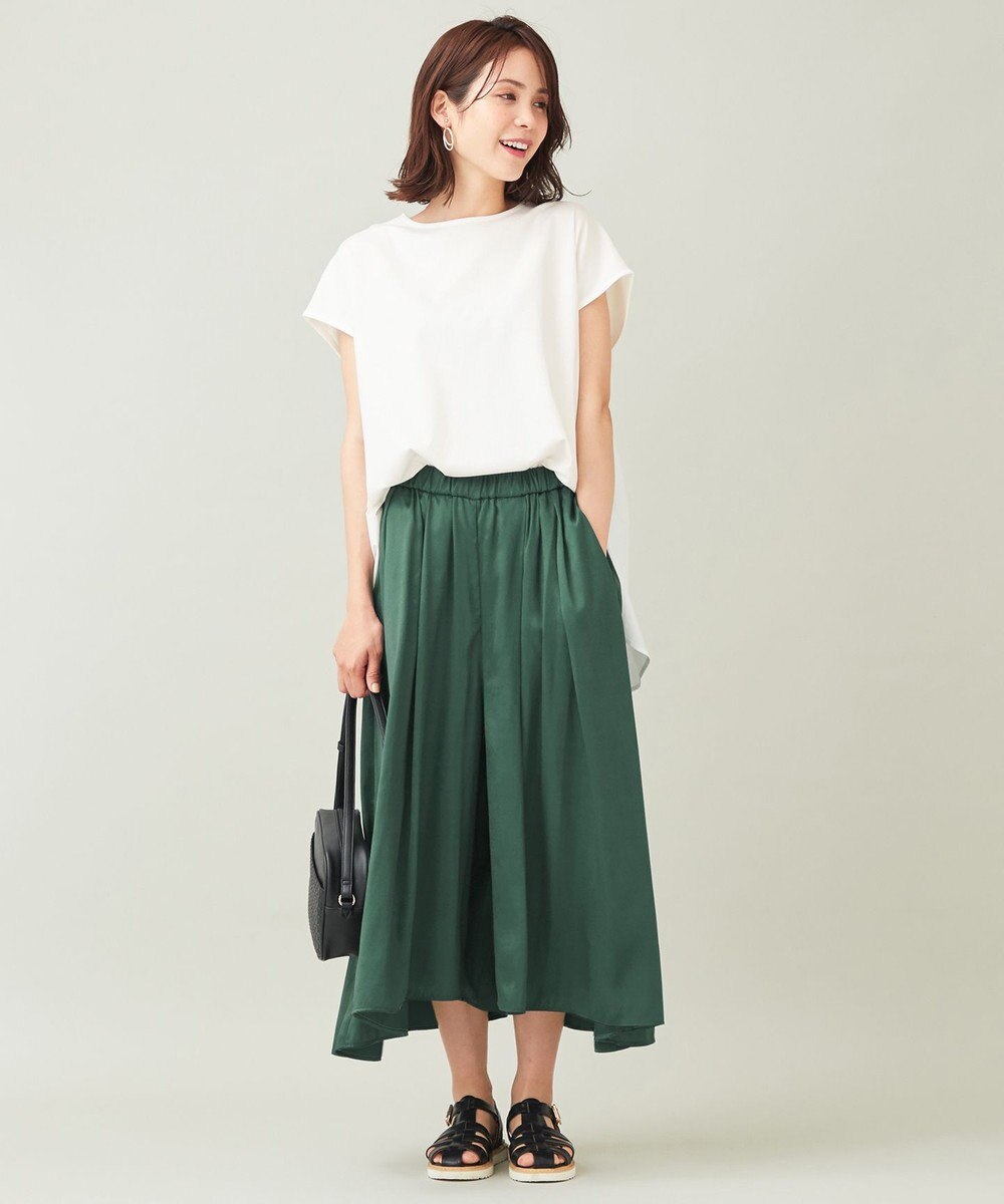 ANY 【ウエストゴム】ダルサテン スカーチョ 