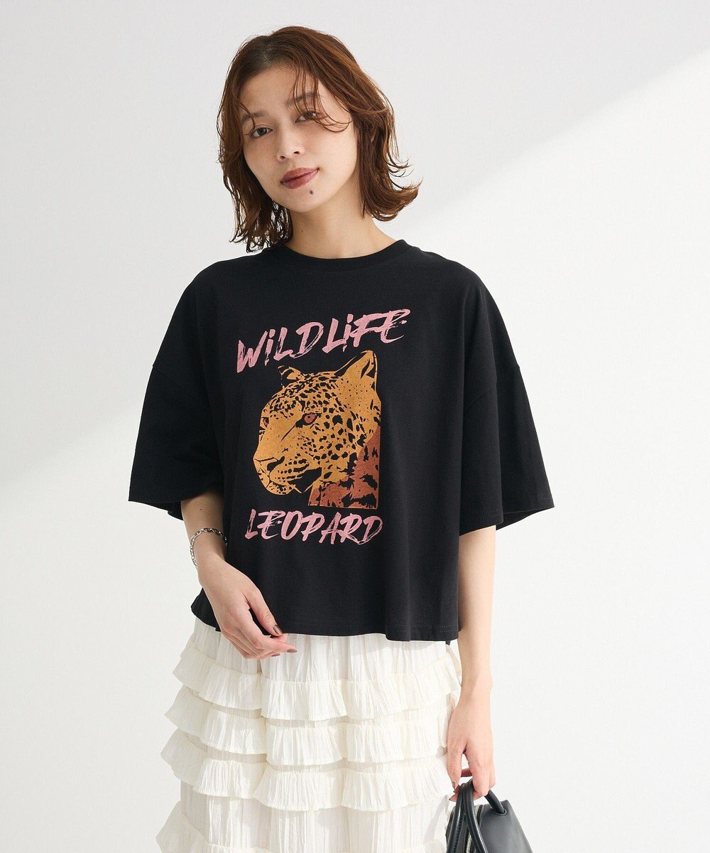 Green Parks ・ＤＯＵＢＬＥ　ＦＬＡＧＳ　レオパードプリントＴＥＥ 