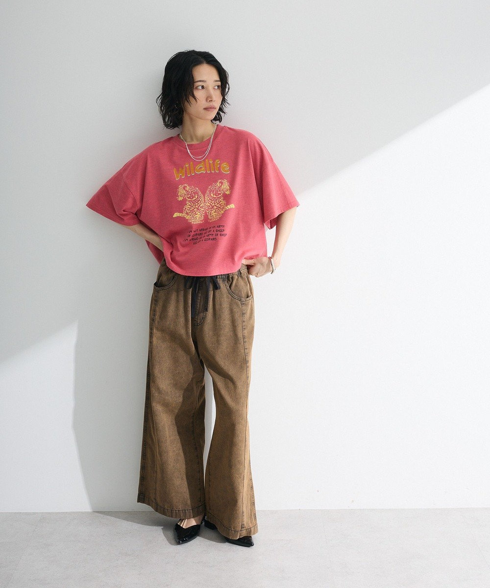 Green Parks ・ＤＯＵＢＬＥ　ＦＬＡＧＳ　レオパードプリントＴＥＥ 