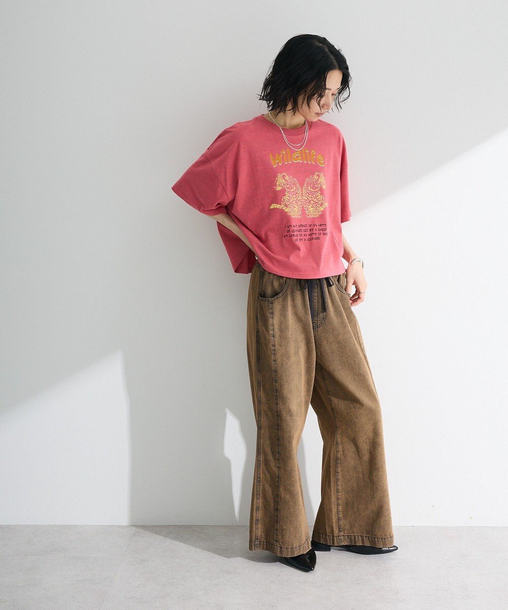 Green Parks ・ＤＯＵＢＬＥ　ＦＬＡＧＳ　レオパードプリントＴＥＥ 