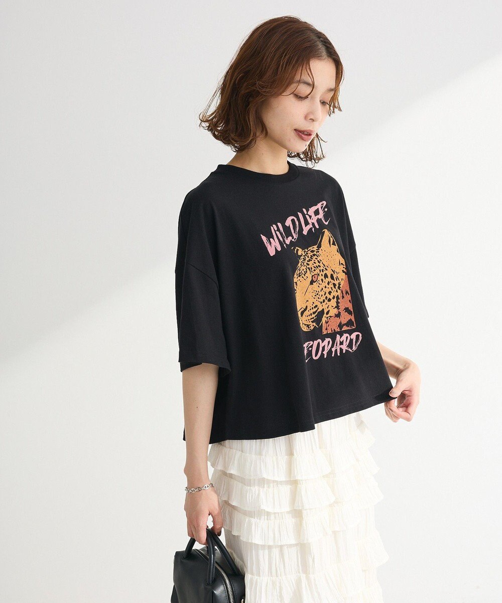 Green Parks ・ＤＯＵＢＬＥ　ＦＬＡＧＳ　レオパードプリントＴＥＥ 