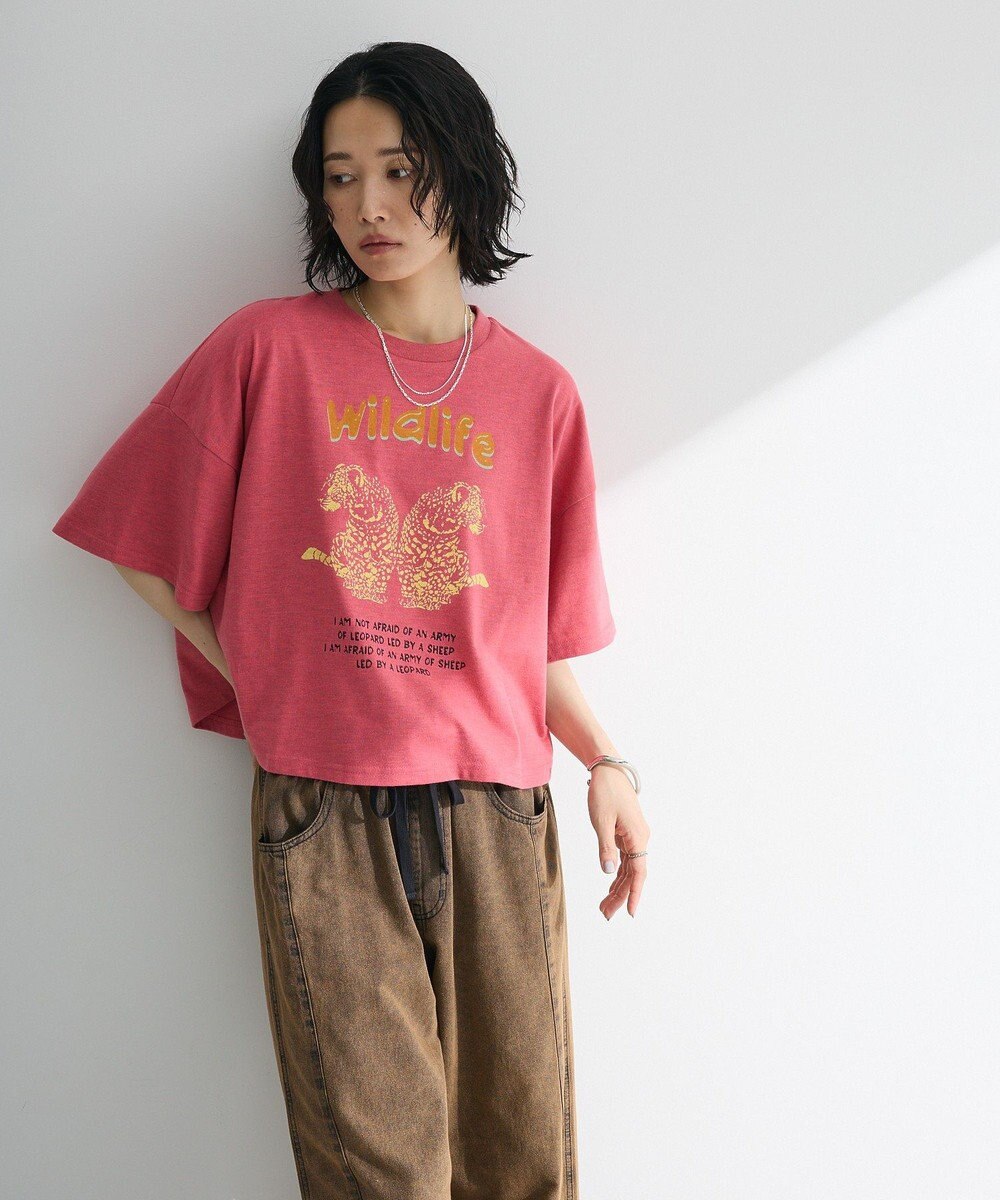 Green Parks ・ＤＯＵＢＬＥ　ＦＬＡＧＳ　レオパードプリントＴＥＥ 