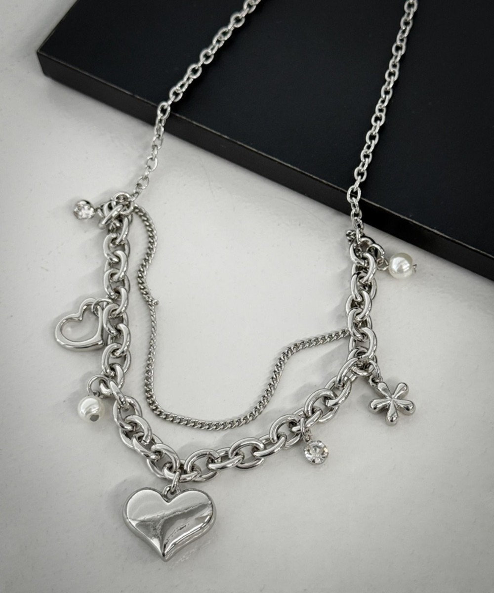 WEGO Lマルチチャームダブルネックレス 