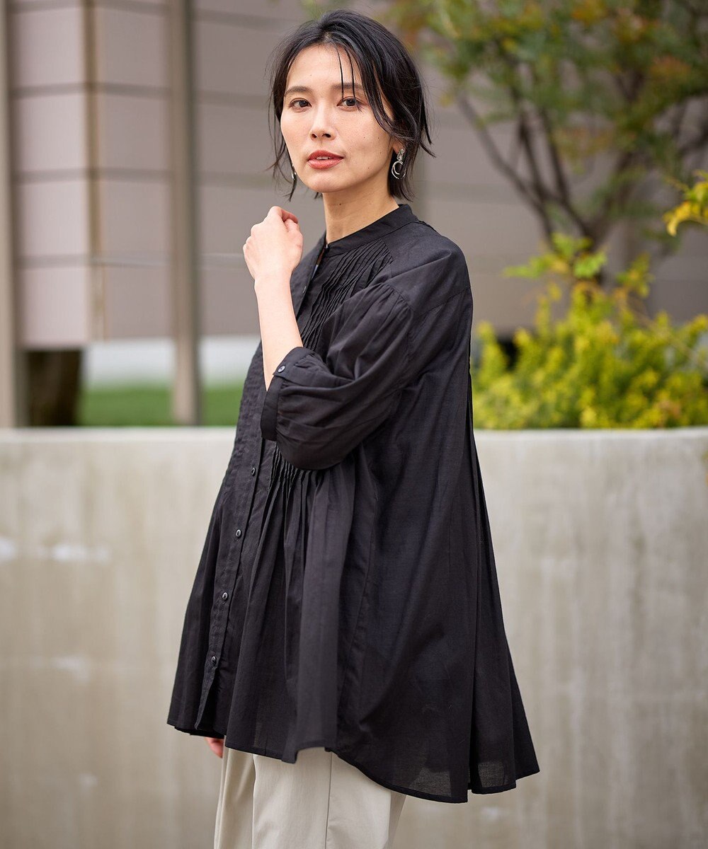 ANY ピンタックブラウス 