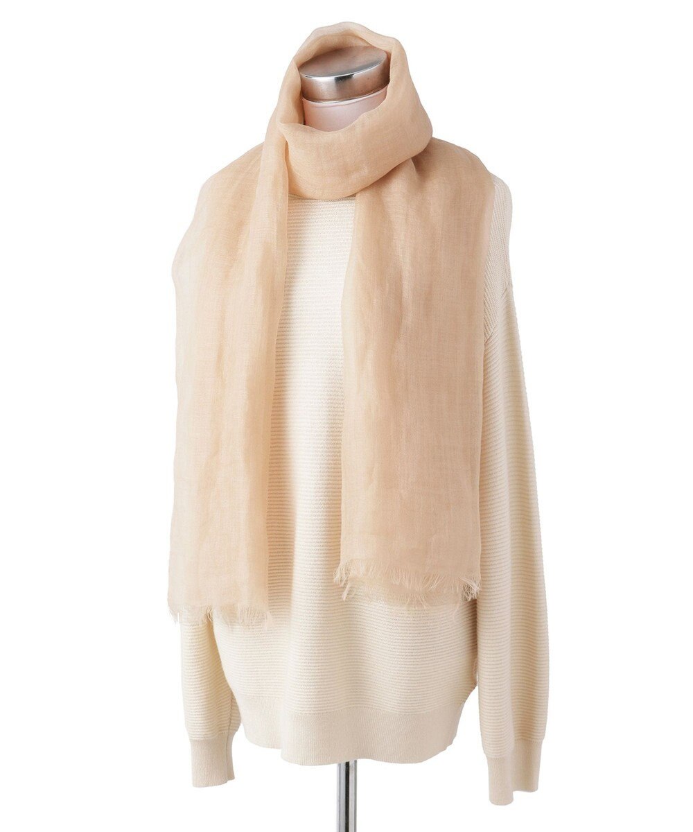 MOONBAT FURLA(フルラ) 麻カシミヤ無地ビッグストール／60×180cm 