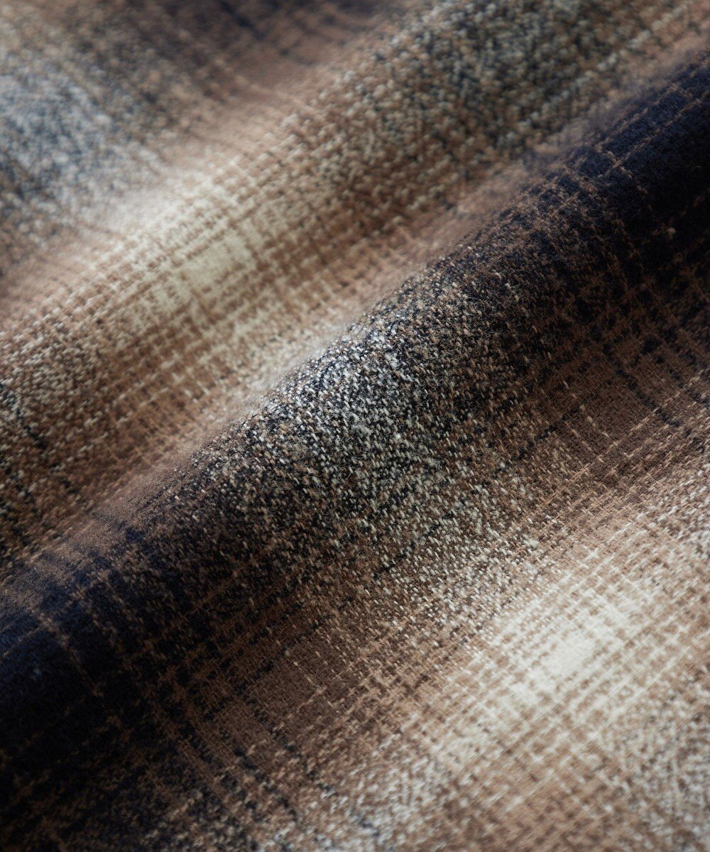 AMERICAN HOLIC バンドカラーチェックシャツワンピース 