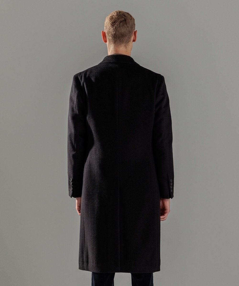 JOSEPH HOMME グロッシーウール 　チェスターコート　＜裏地：フォトコラージュプリント＞ 