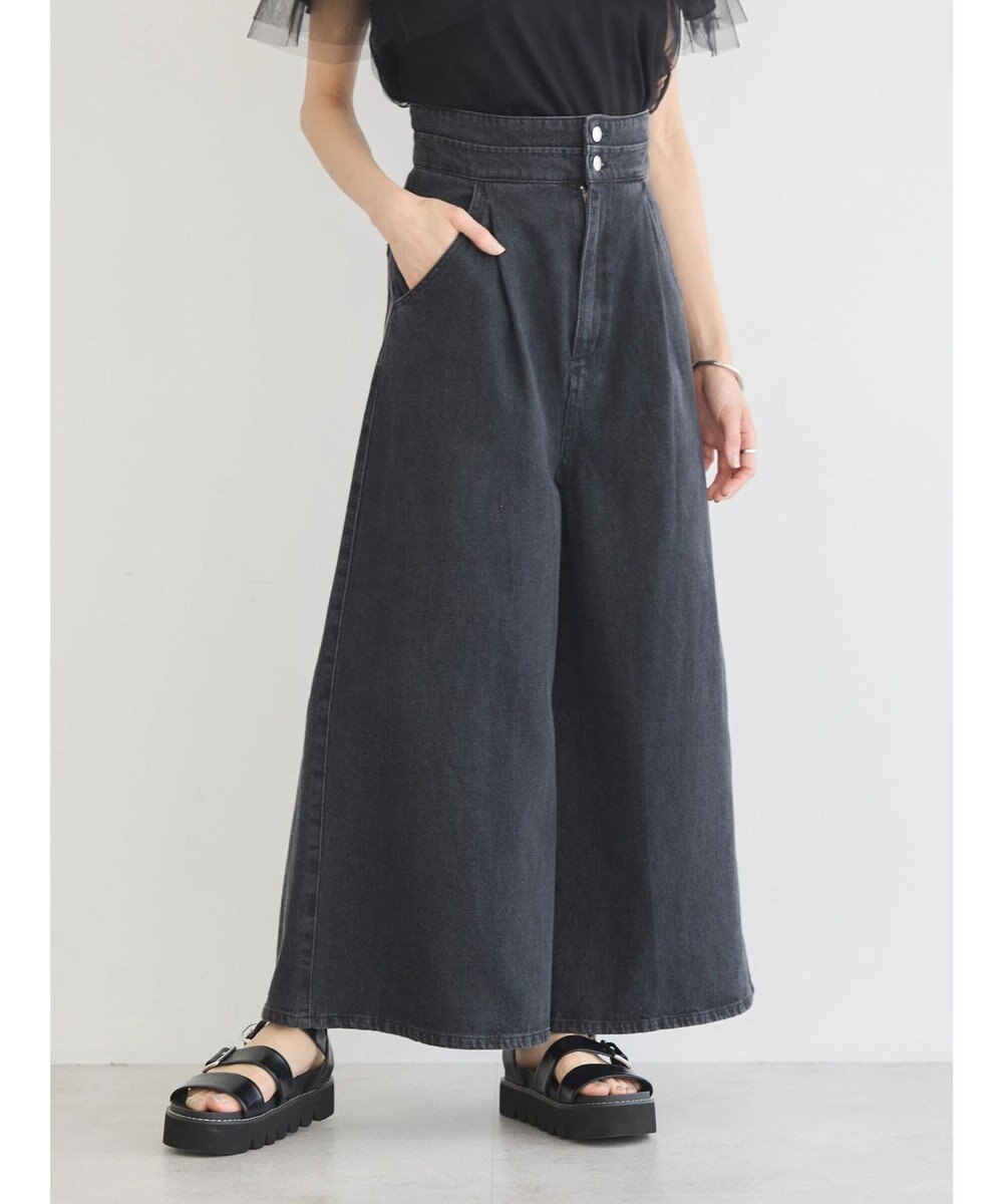 earth music&ecology ダブルベルトデザインワイドパンツ 