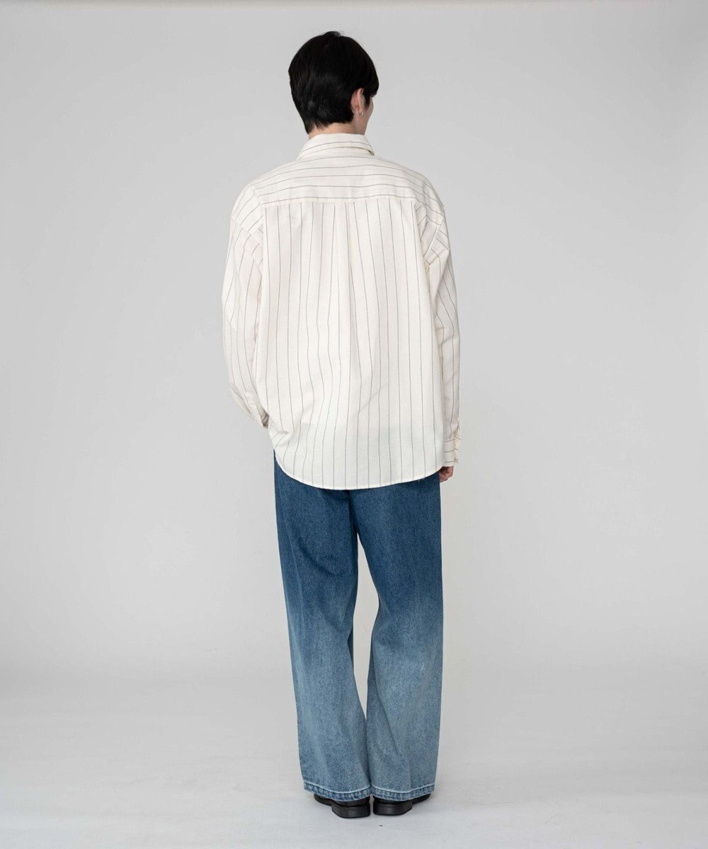 WEGO 【ユニセックス着用ITEM/MLサイズ展開】オックスフォードエンブレムシャツ（LS） 