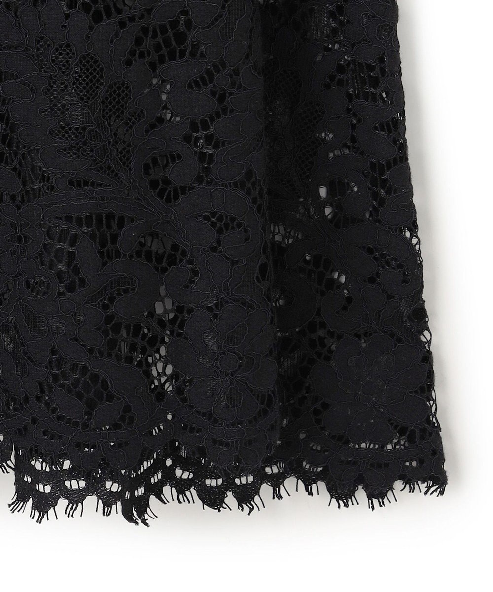 UNFILO L レースヘム ギャザーブラウス 