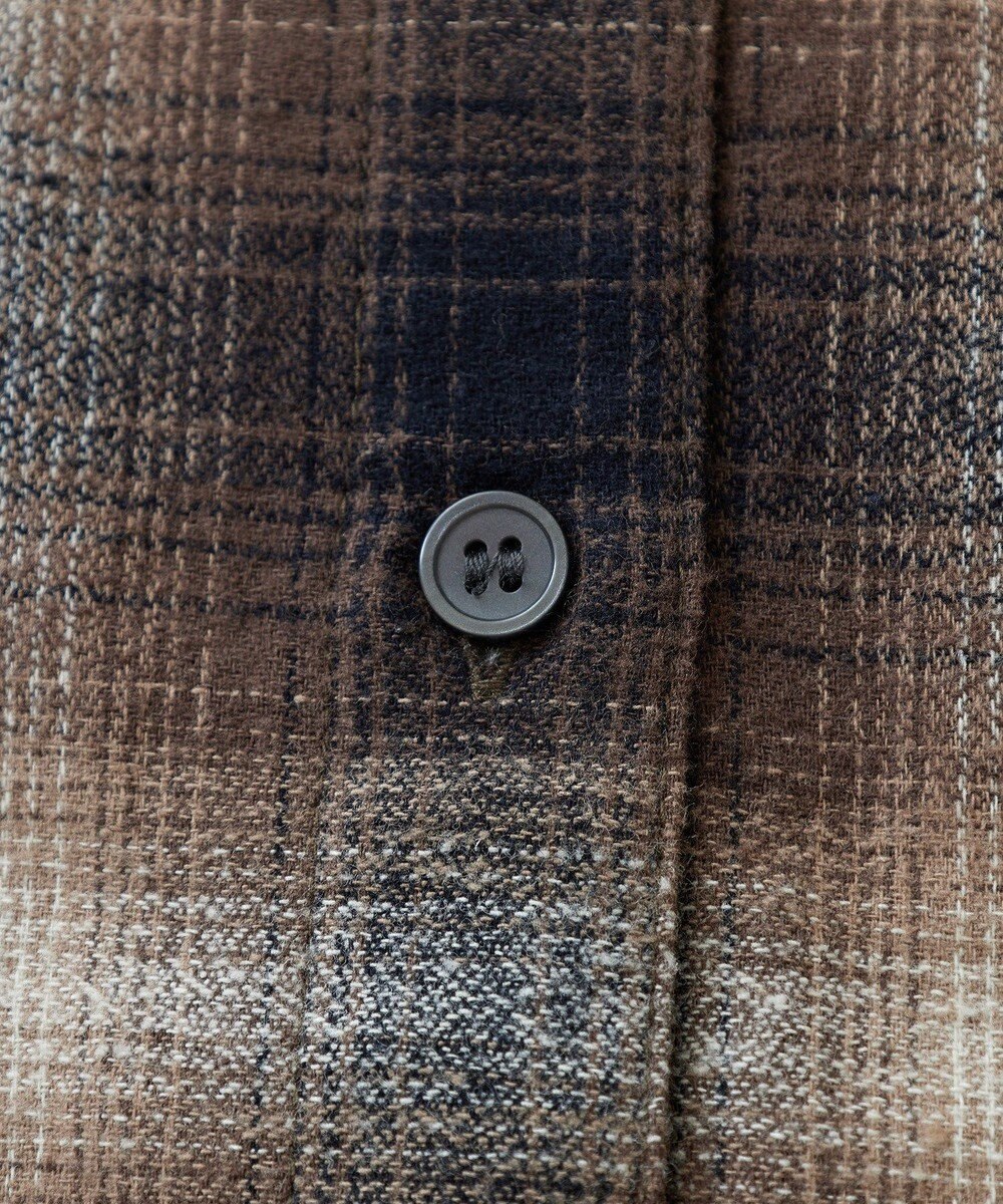 AMERICAN HOLIC バンドカラーチェックシャツワンピース 