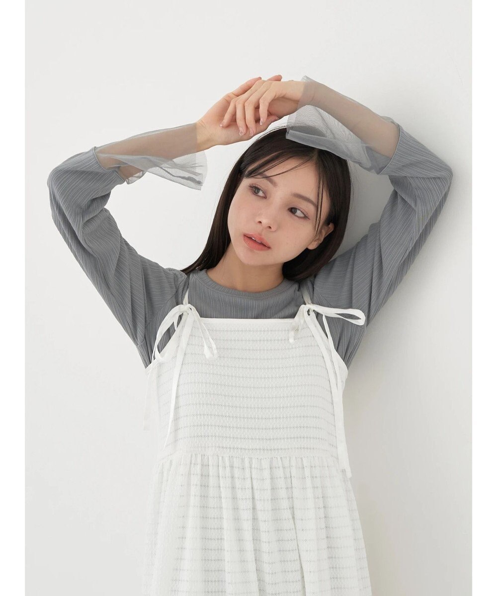 earth music&ecology 袖シアープルオーバー 