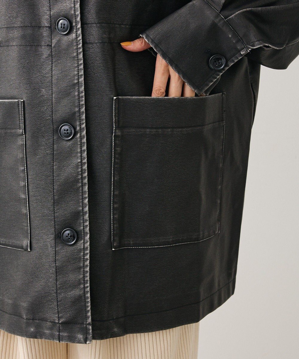 Green Parks ・ＥＬＥＮＣＡＲＥ　ＤＵＥ　フェイクレザーカバーオール 