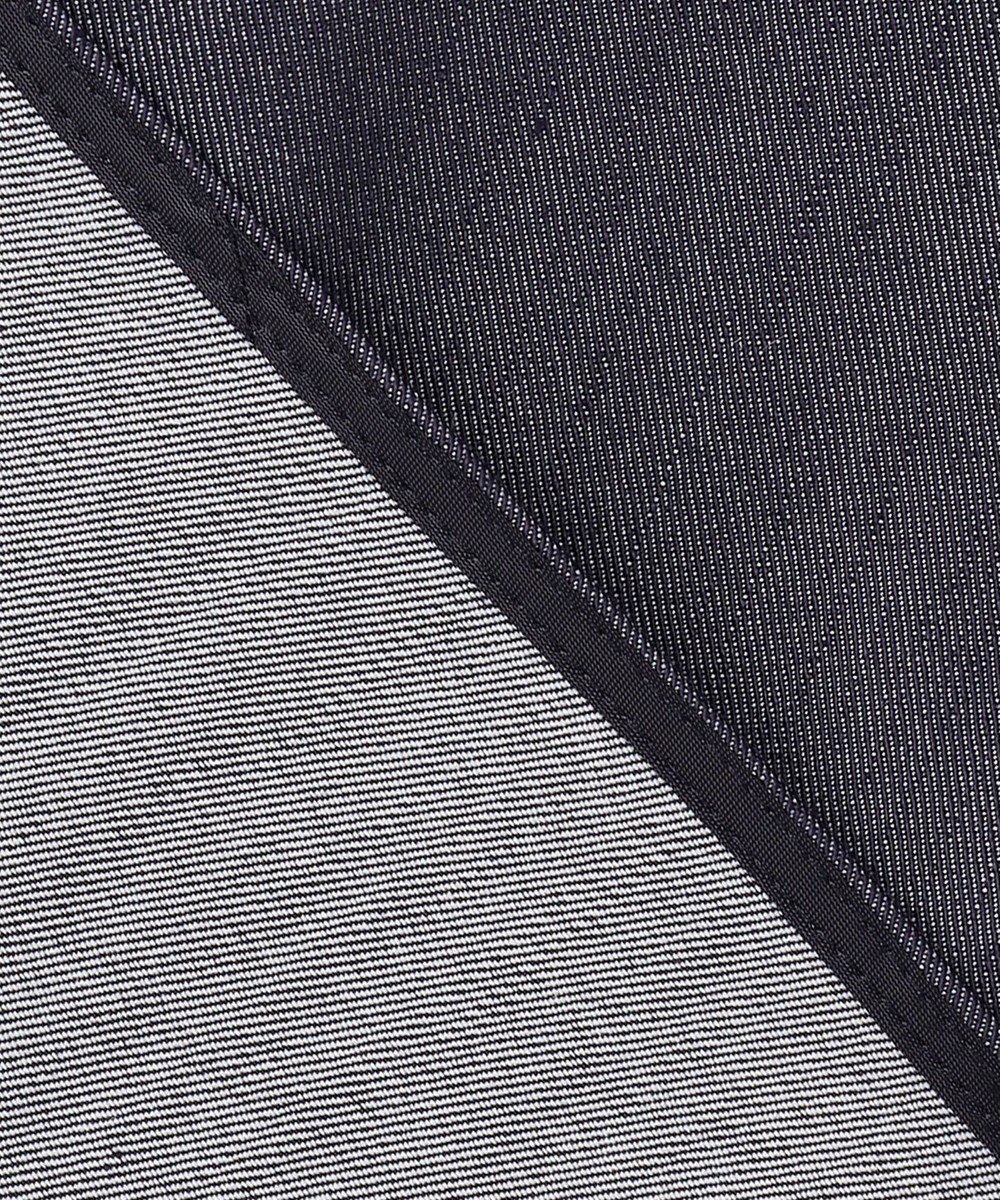 ICB 【洗える】リアクティブソフトデニム バンドカラーシャツ 