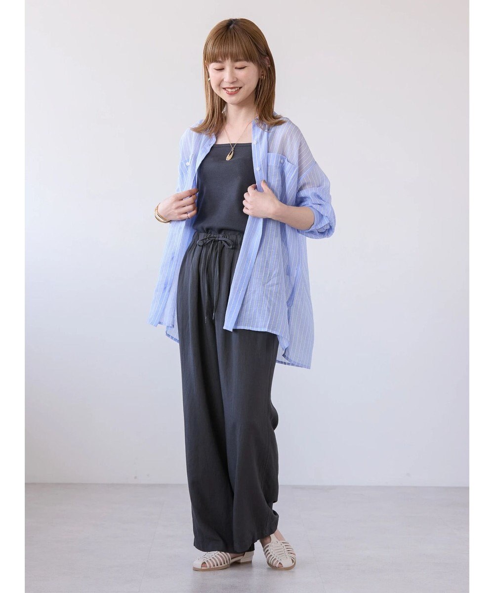 AMERICAN HOLIC 接触冷感リネンブレンドワイドパンツ 