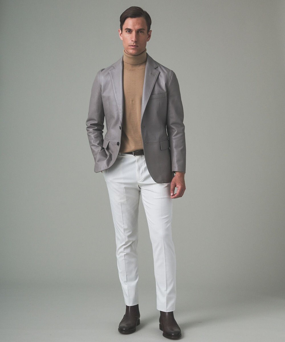 GOTAIRIKU 新色追加【洗える/チクチクしにくい/ピリングしにくい】イタリア糸 ハイゲージ タートルネックニット_WOOL100％ 