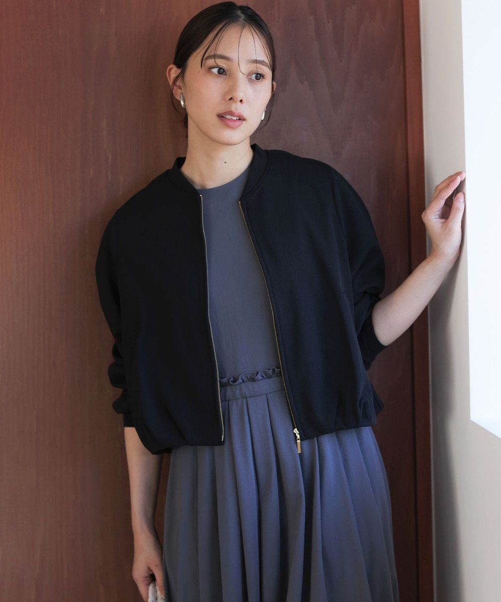 組曲 【WEB限定】ジョーゼットジャージー ブルゾン 