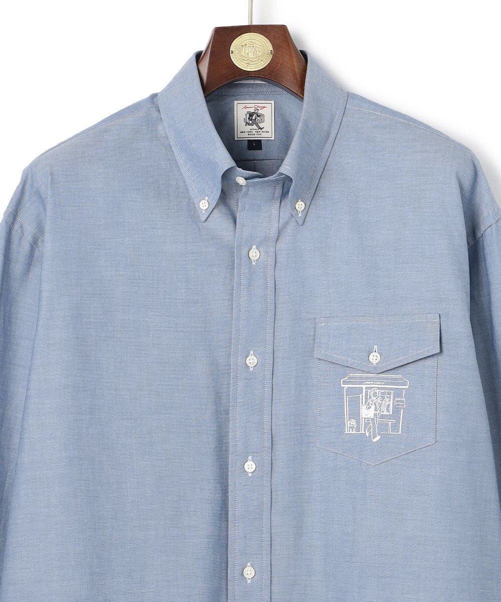 J.PRESS MEN 【AaronChang】【UNISEX】コットンダンガリー シャツ / B.D. / Baggy-Fit 