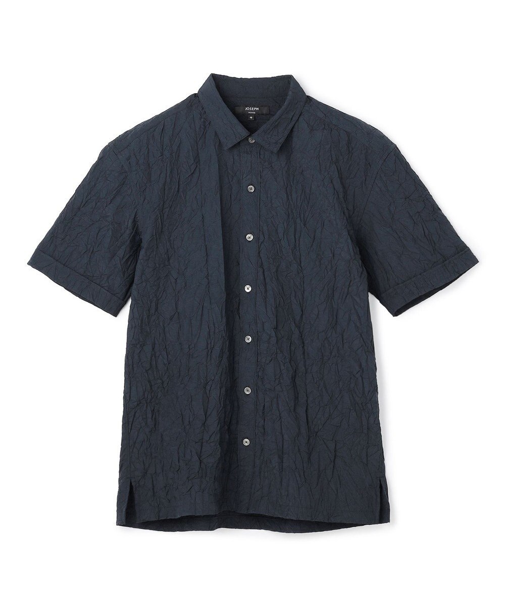 JOSEPH HOMME 【新素材】ランダムプリーツワッシャー　レギュラーカラー半袖シャツ 